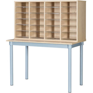 24 Space Pigeon Hole with Table - 1320mm High