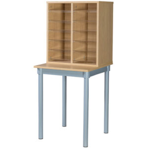 12 Space Pigeon Hole with Table - 1320mm High