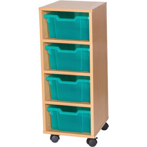 4 Deep Tray Single Bay Fixed Shelf Mobile or Static Unit – 779mm High