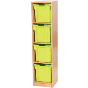 4 Jumbo Tray Single Bay Static Classroom Storage Unit - 1510mm High