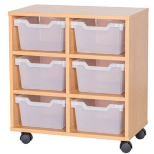 6 Deep Tray Cubby Mobile Unit - Double Bay