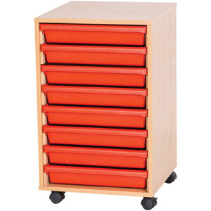 8 Tray A3 Mobile Single Bay Paper Storage Unit – 780mm High