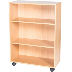 8 High Double Bay Open Mobile or Static Classroom Storage Unit with 2 Shelves - 779mm High