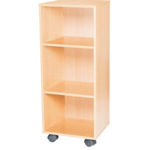 8 High Single Bay Open Mobile or Static Classroom Storage Unit with 2 Shelves - 779mm High