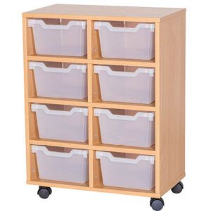 8 Deep Tray Cubby Mobile Unit - Double Bay