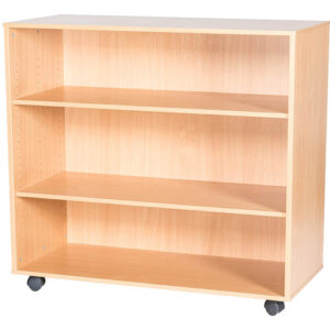 9 High Triple Bay Open Mobile or Static Classroom Storage Unit with 2 Shelves - 861mm High