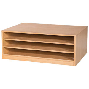 A1 Mobile or Static Education Paper Storage Unit - 3 Fixed Shelves