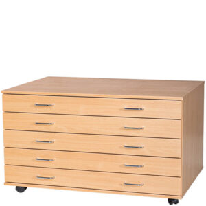 A1 Premium Wooden Plan Chest - 5 Drawer- 706mm High