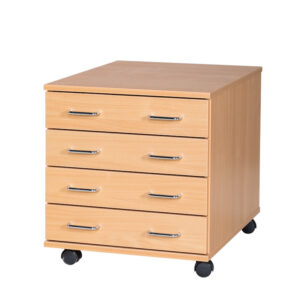 A2 Premium Wooden Plan Chest - 4 Drawer - 586mm High