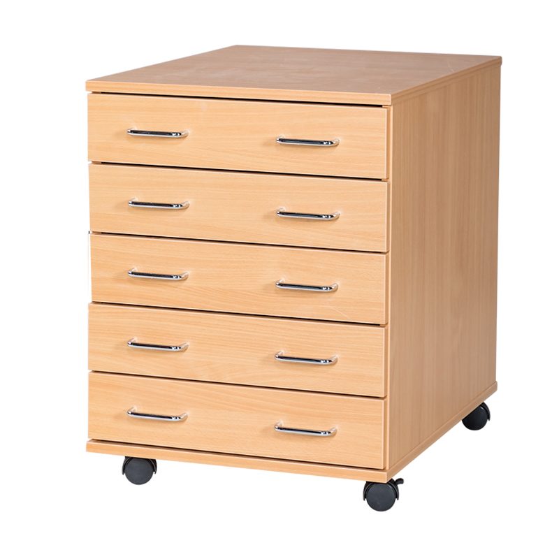 A2 Premium Wooden Plan Chest - 5 Drawer - 706mm High