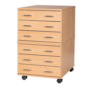 A2 Premium Wooden Plan Chest - 6 Drawer - 867mm High