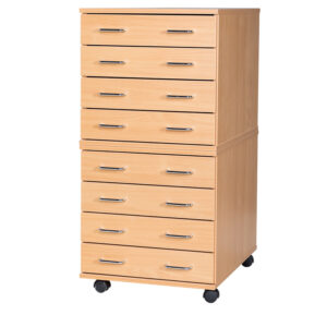 A2 Premium Wooden Plan Chest - 8 Drawer - 1107mm High