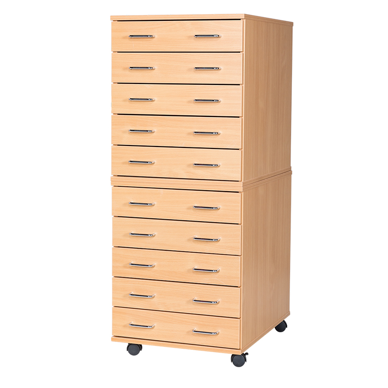 A2 Wooden Plan Chest - 10 Drawer - 1347mm High