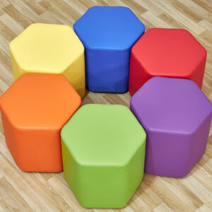 ACORN Mini Hexagon Shaped Childrens Soft Seating - Choice of 8 Colours