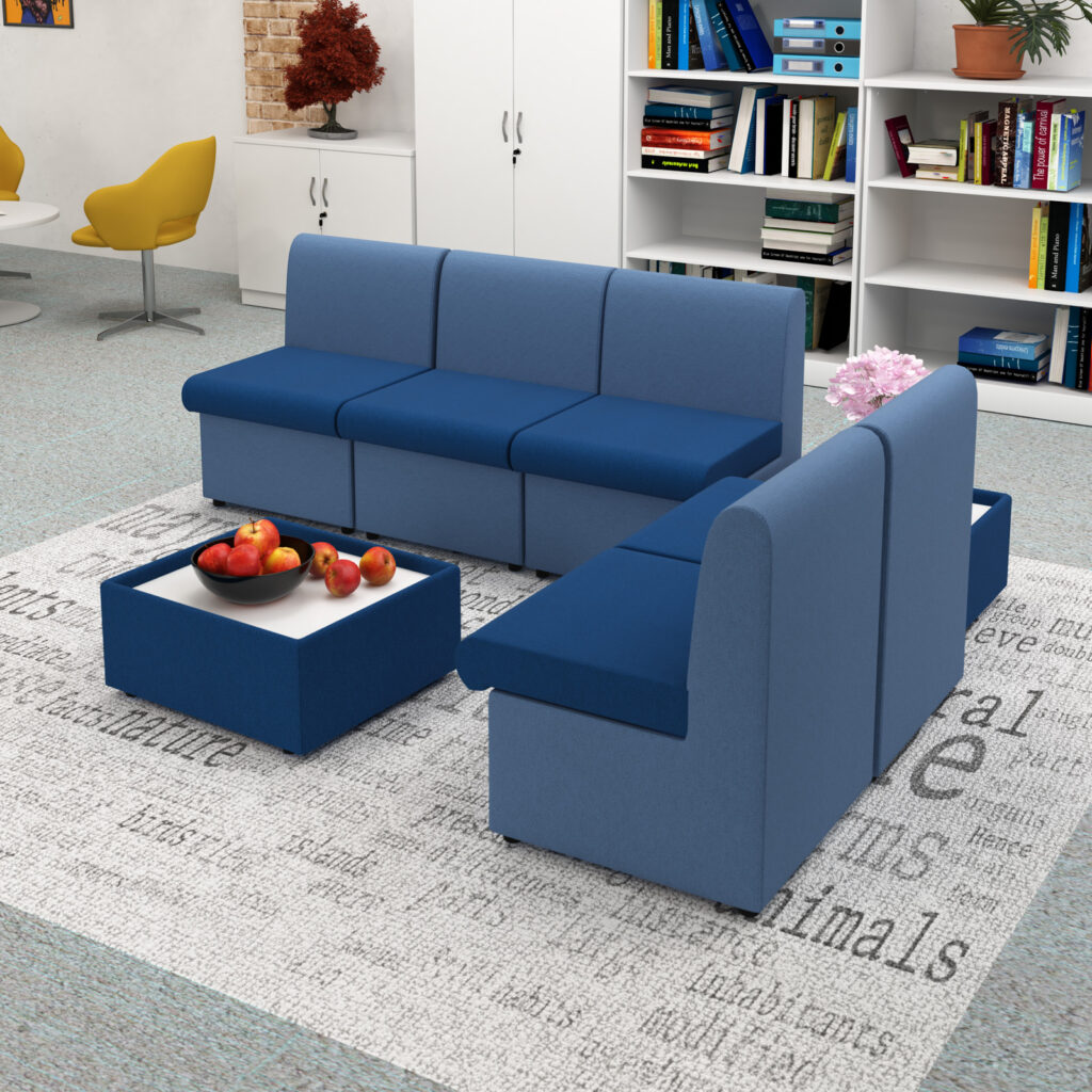Chester Modular Reception Seating Bundle - Maturity Blue Seat with Range Blue Back