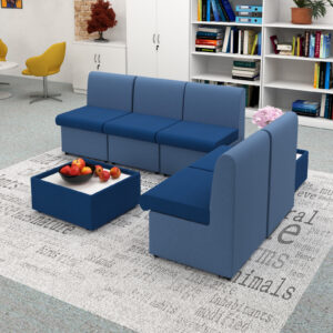 Chester Modular Reception Seating Bundle - Maturity Blue Seat with Range Blue Back