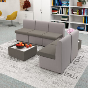 Chester Modular Reception Seating Bundle - Present Grey Seat with Forecast Grey Back