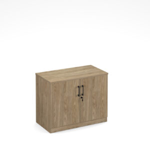 NEXT DAY Anson Executive Low Cupboard Unit - Barcelona Walnut - 800mm High