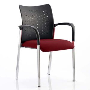 Academy School Reception Ginseng Chilli Chair - Chrome Frame With Arms