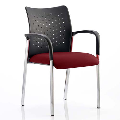 Academy School Reception Ginseng Chilli Chair - Chrome Frame With Arms