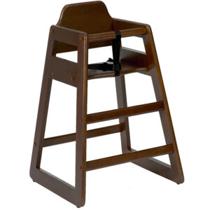 Bambino Wooden Stackable Baby High Chair Walnut