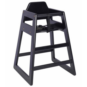 Bambino Wooden Stackable Baby High Chair Black
