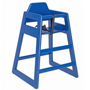 Bambino Wooden Stackable Baby High Chair Blue