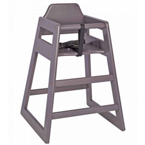 Bambino Wooden Stackable Baby High Chair Grey