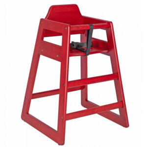 Bambino Wooden Stackable Baby High Chair Red