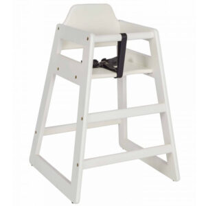 Bambino Wooden Stackable Baby High Chair White