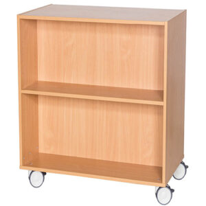 Britannia Double Sided Mobile School Bookcase - 2 Shelf - 900mm High