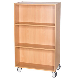 Britannia Double sided Mobile School Bookcase - 3 Shelf - 1200mm High