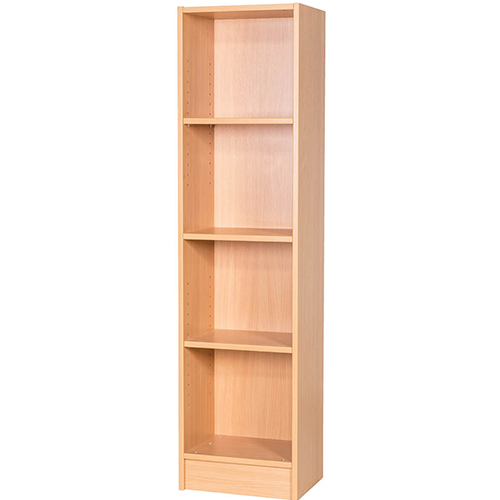 Britannia 4 Shelf Narrow Library Bookcase - 1500mm High