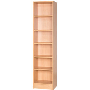 Britannia 6 Shelf Narrow Library Bookcase - 1800mm High