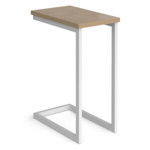 Buddy Laptop Table with White Frame and Kendal Oak Top