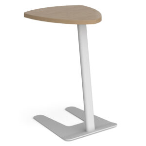 Buddy Shield Laptop Table with White Frame and Kendal Oak Top