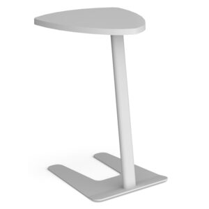 Buddy Shield Laptop Table with White Frame and White Top