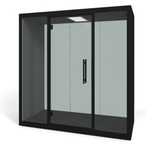 Chatbox Duo Enclosed Privacy Booth - Black