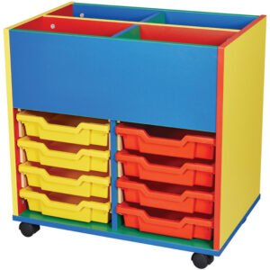 COLORE! 4 Bay 8 Tray Mobile  Unit + Kinderbox - 671mm High
