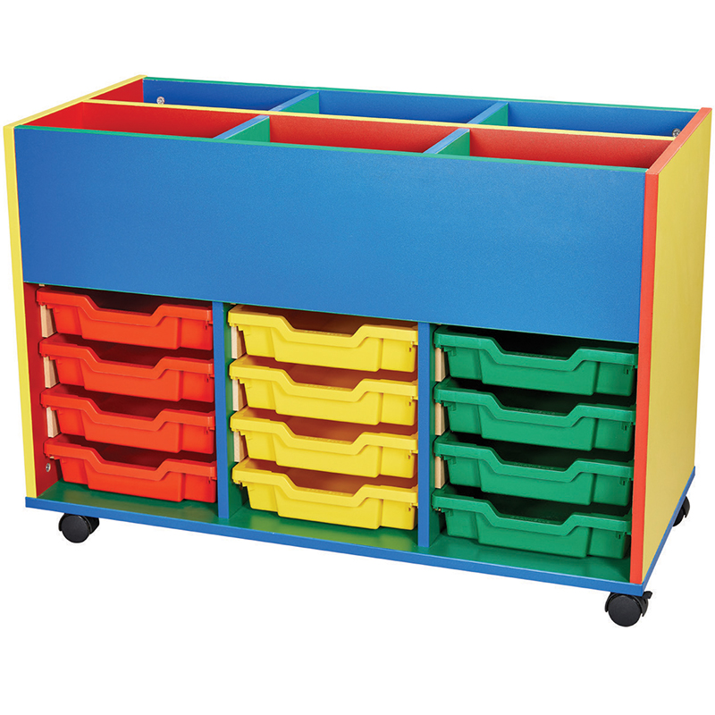 COLORE! 6 Bay 12 Tray Mobile  Unit + Kinderbox - 671mm High