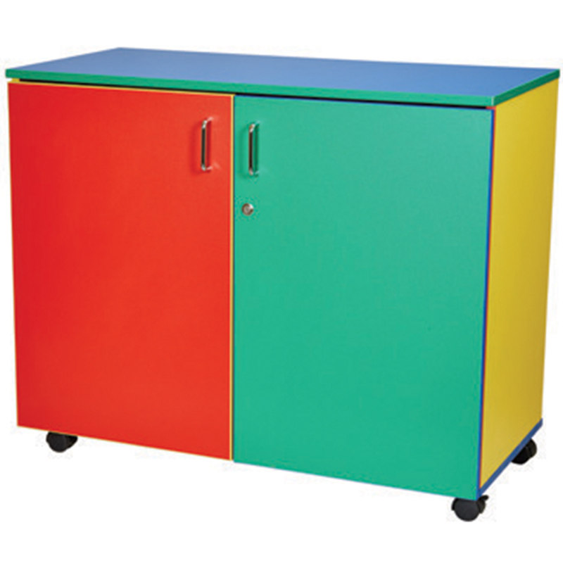 COLORE! Mobile Locking Storage Cupboard - 833mm High