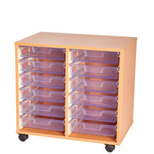 Craft Crystal Clear 12 Tray Double Bay Storage Unit - 661mm High