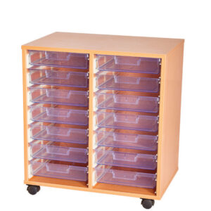 Craft Crystal Clear 14 Tray Double Bay Storage Unit - 752mm High