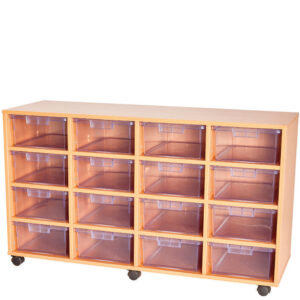 Craft Crystal Clear 16 Deep Tray Quad Bay Storage Unit - 779mm High