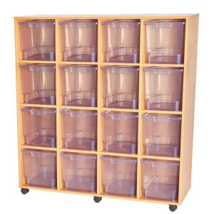 Craft Crystal Clear 16 Jumbo Tray Quad Bay Storage Unit - 1510mm High