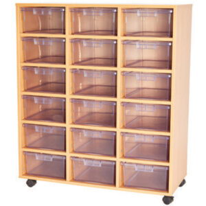 Craft Crystal Clear 18 Deep Tray Triple Bay Storage Unit - 1189mm High