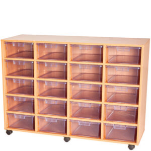 Craft Crystal Clear 20 Deep Tray Quad Bay Storage Unit - 1025mm High