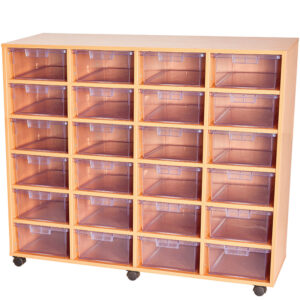 Craft Crystal Clear 24 Deep Tray Quad Bay Storage Unit - 1189mm High