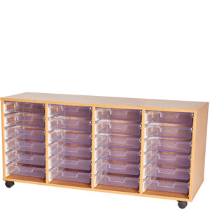 Craft Crystal Clear 24 Tray Quad Bay Storage Unit - 661mm High