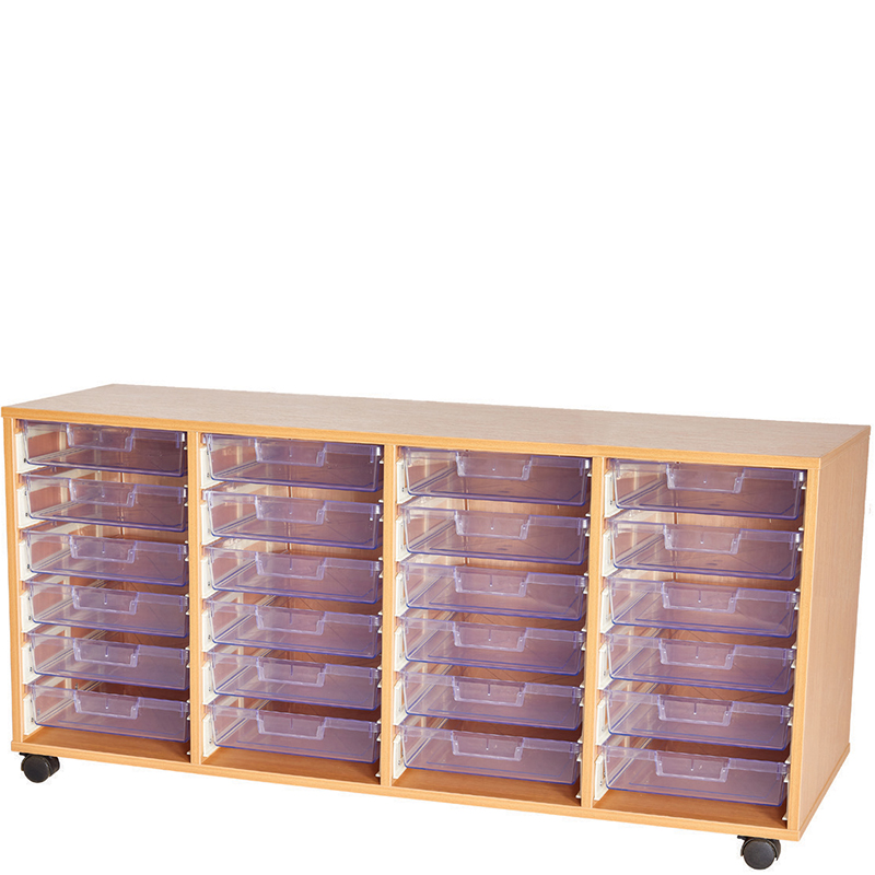 Craft Crystal Clear 24 Tray Quad Bay Storage Unit - 661mm High